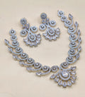 American diamond stone necklace with earrings
