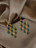 Kundan stone 18k gold plated earrings
