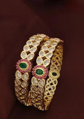 Kundan stone gold plated bangles