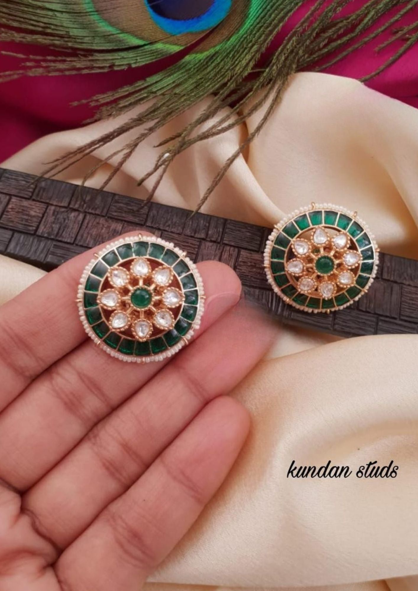 Kundan stone gold plated Earrings
