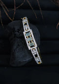 American diamond stone gold plated kada