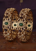 Kundan stone gold plated bangles