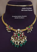 Jadau kundan bridal 18k gold plated necklace