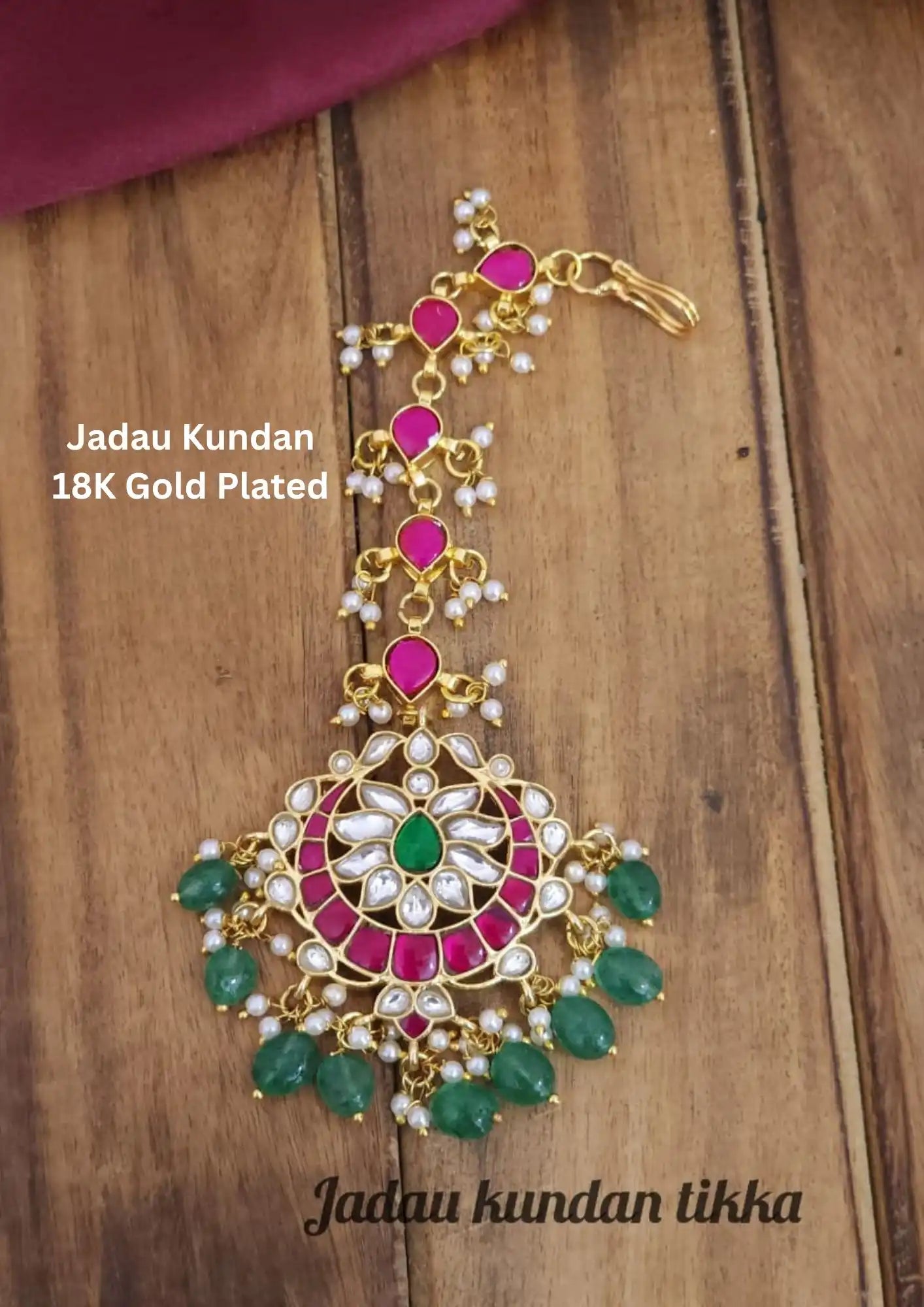 Jadau kundan 18k Gold plated Mangtikka