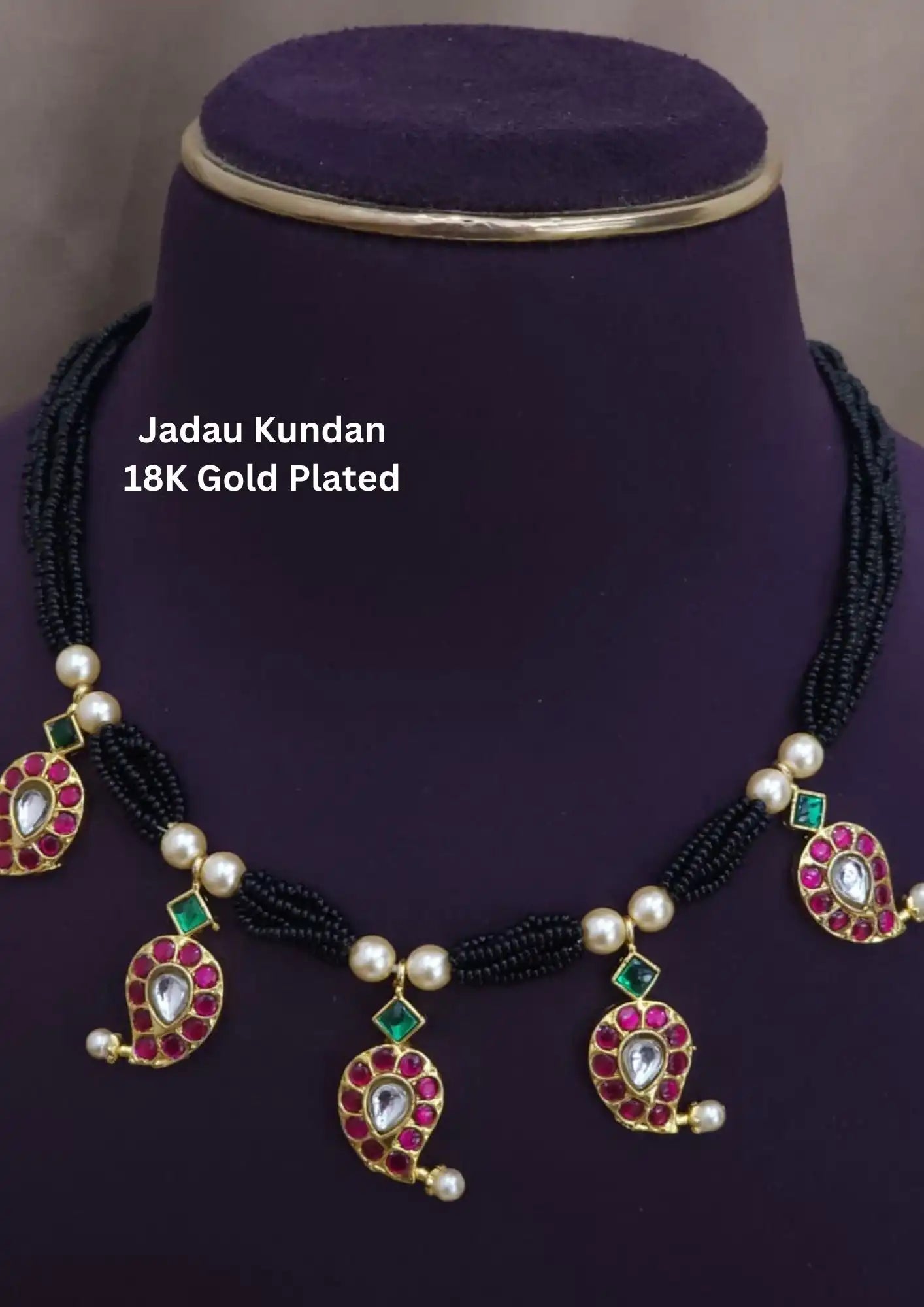 Jadau kundan 18k Gold plated Necklace