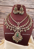 Kundan moissanite stone bridal set with earrings
