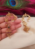 Kundan stone gold plated earrings