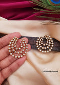 Kundan stone gold plated earrings