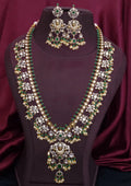Victorian temple jewelry gold plated necklace with earrings