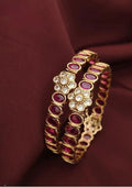 Kundan stone openable bangles