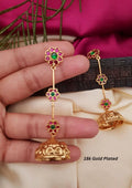 Kemp stone Antique gold plated earrings