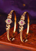 Kundan stone  gold plated bangles