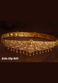 Kundan stone 18k gold platted Laxmi devi Kids size hipbelt