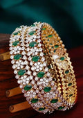 American diamond stone gold plated bangles