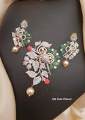 American diamond designer pendant set with earrings