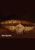 Kundan stone 18k gold platted Laxmi devi Kids size hipbelt