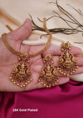 Kundan and beads temple jewellry gold plated necklace set