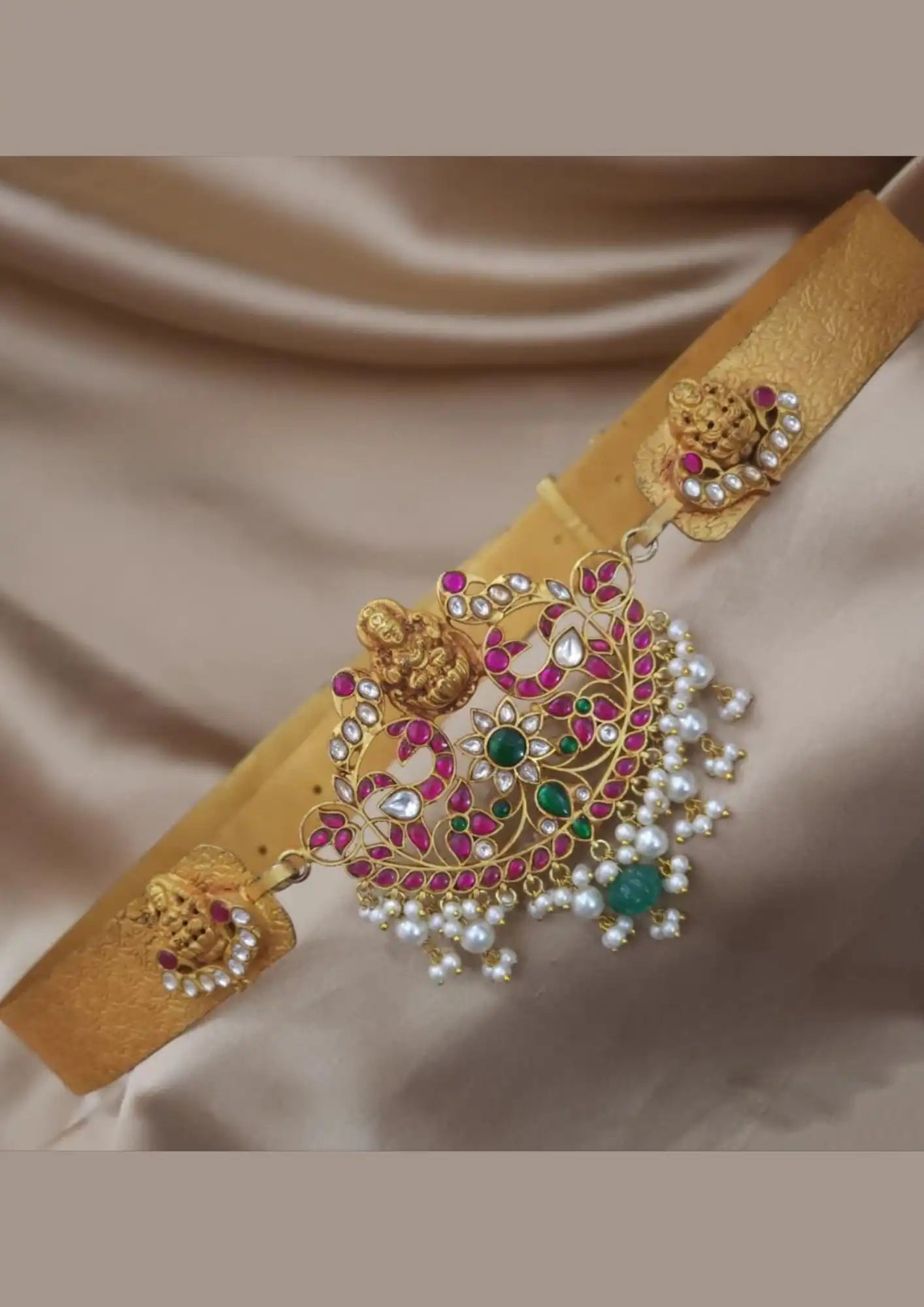 Jadau kundan temple jewellery adult hipbelt (vadannam)