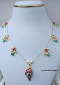 Jadau kundan invisible chain necklace