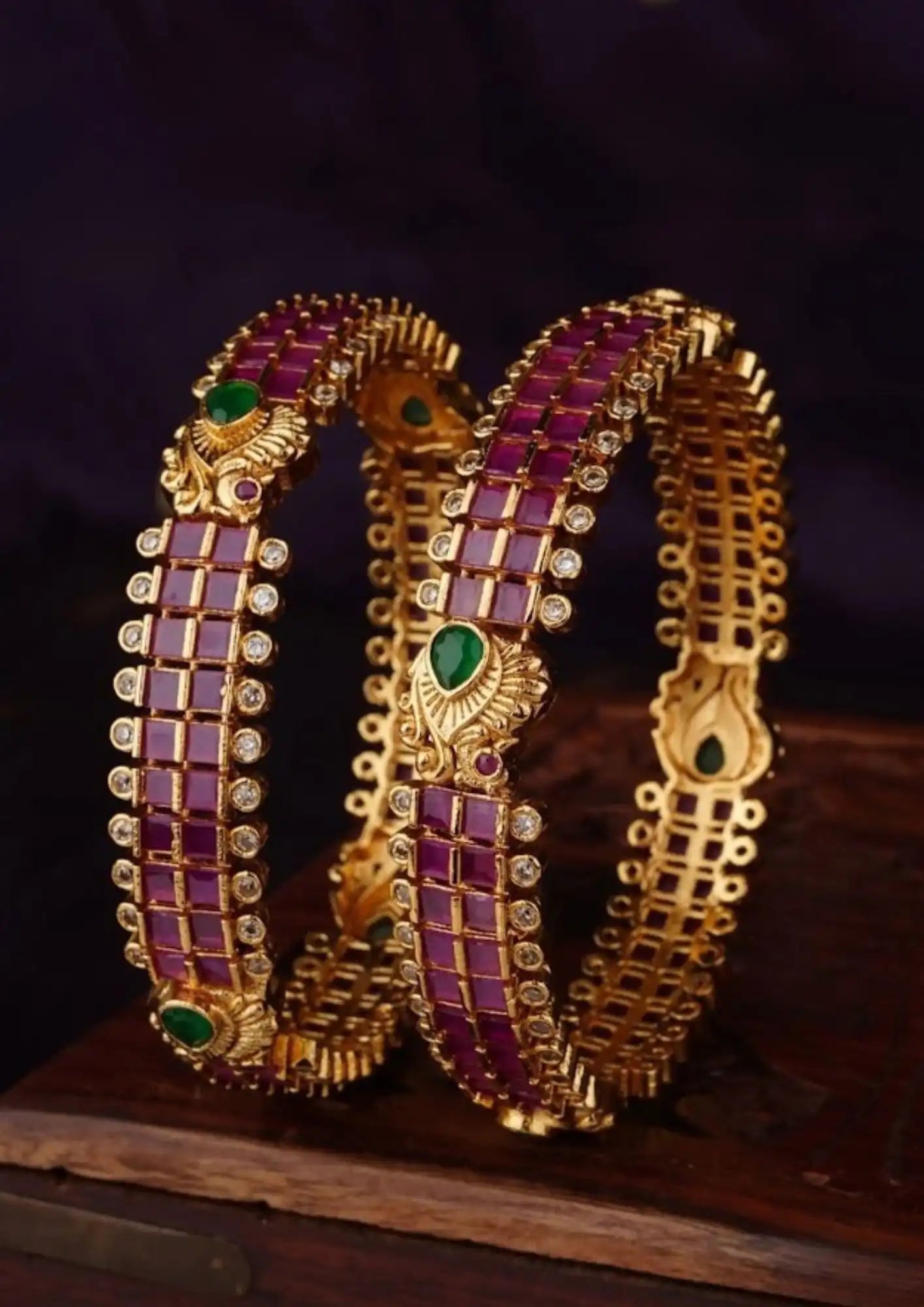 Kundan stone bangles