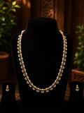 American diamond gold plated light jewellery necklace with earrings